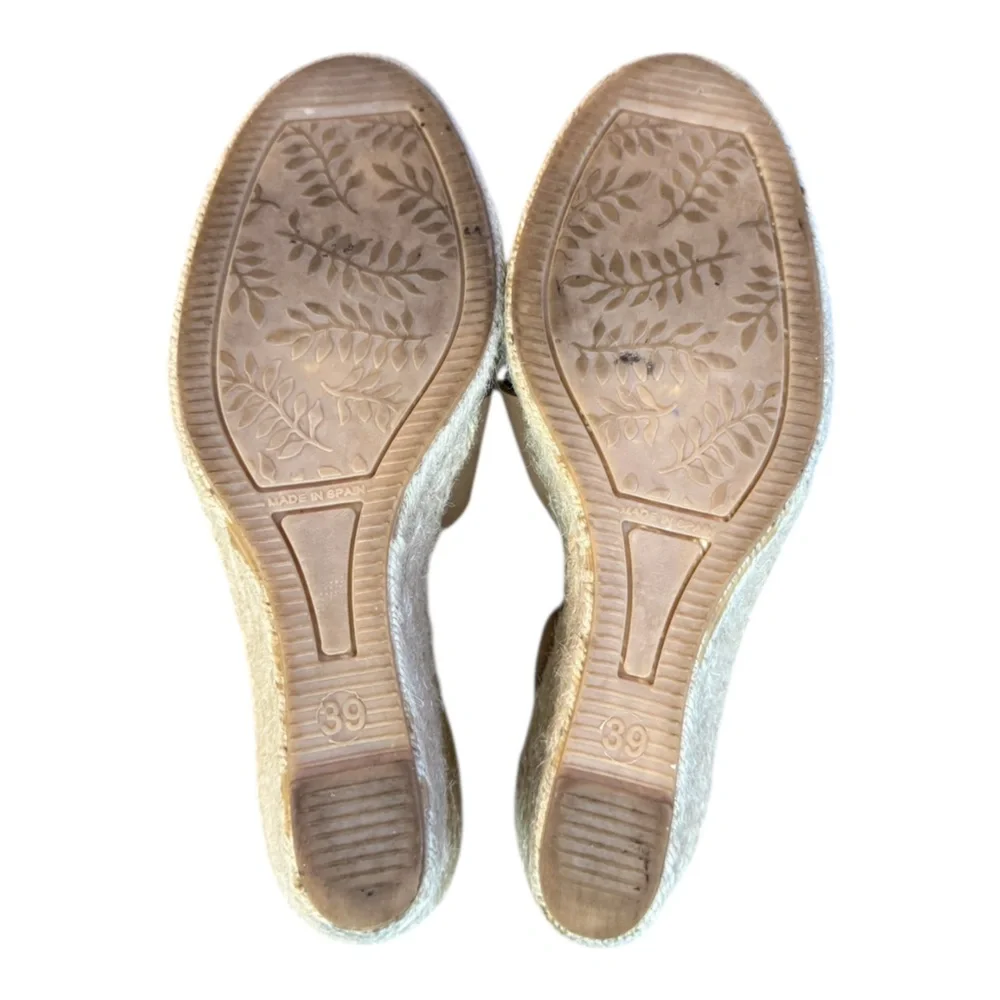 Paseart Leather Wedge Espadrille Sandals Women’s Size 8.5/9 Made in Spain